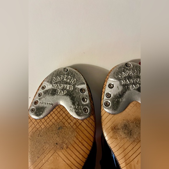 Capezio Dance Tap Shoes Pantent Leather Black, size 2 1/2 - Picture 6 of 8